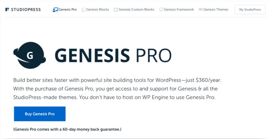 صفحه ساز genesis pro